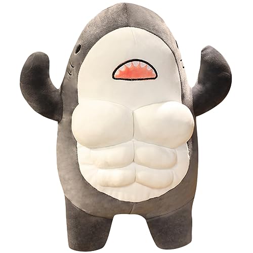 ABOOFAN Stuffed Shark Doll Muskulöse Hai-Figur Für Junge Mädchen Kawaii Plüschspielzeug Als Kuscheltier Und Schlafkissen Für Mädchen Und Jungen ABOOFAN Stuffed Shark Doll Muskulöse Hai-Figur Für Junge Mädchen Kawaii Plüschspielzeug Als Kuscheltier Und Schlafkissen Für Mädchen Und Jungen von ABOOFAN