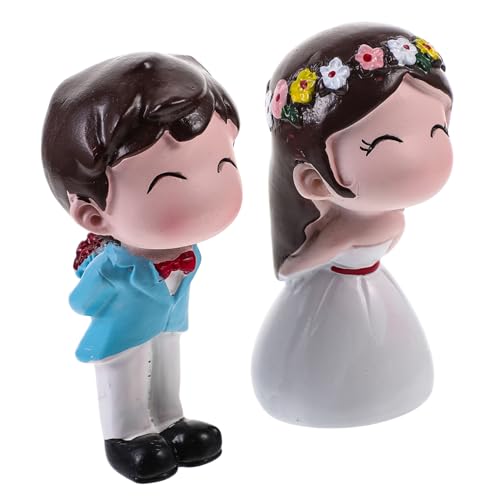 ABOOFAN Hochzeitskuchen Dekoration Kuss Paar Tortenfigur Aus Resin Kreative Cake Topper Für Hochzeiten Torten Und Feierlichkeiten Romantische Kuchendekoration von ABOOFAN