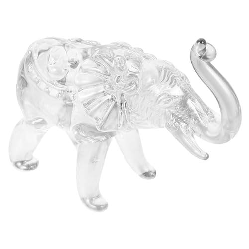 ABOOFAN Kreative Tischdekoration Aus Adorable Elefant Figurine Elegante Elefanten Skulptur Für Wohnzimmer Und Büro Transparentes Elefant Crystal Ornament Charmante Deko von ABOOFAN