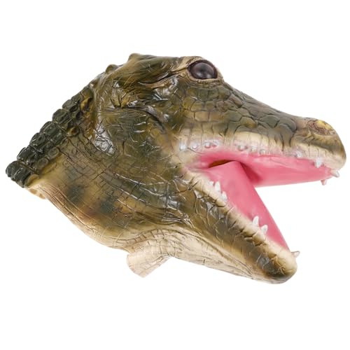 ABOOFAN Krokodil Alligator Kopf Tier Kostüm Maskerade Party Krokodil Kopfbedeckung Vollgesicht Halloween Party Cosplay Kostüm Zubehör Kopfschmuck Requisiten von ABOOFAN