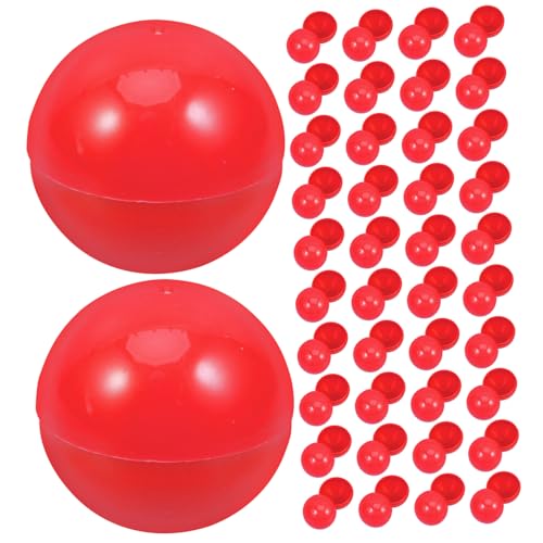 ABOOFAN Lotteriekugeln 50 Stück 3 cm Hohle Kunststoff-Bingobälle Runde Tombola-Bälle Automatenkapseln Spielbälle Zu Öffnende Ball-Requisiten Für Party-Aktivitäten Rot von ABOOFAN