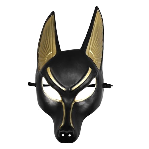 ABOOFAN Anubis-Maske Maskerade-Maske Venezianische Maske Cosplay-Maske Requisiten Verkleidung Masken Fotografie Requisite Kostüm Party-Maske Dekor Retro-Maske Halloween von ABOOFAN