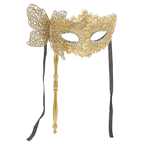 ABOOFAN Maske Halloween mask Hallowen Masks Eye mask Kostümparty Gesichter Frauen maskieren Kostüme Kostümfrauen Outfit Frauenpartei Maskarade maskiert Parodie Kleidung Stoff Golden von ABOOFAN