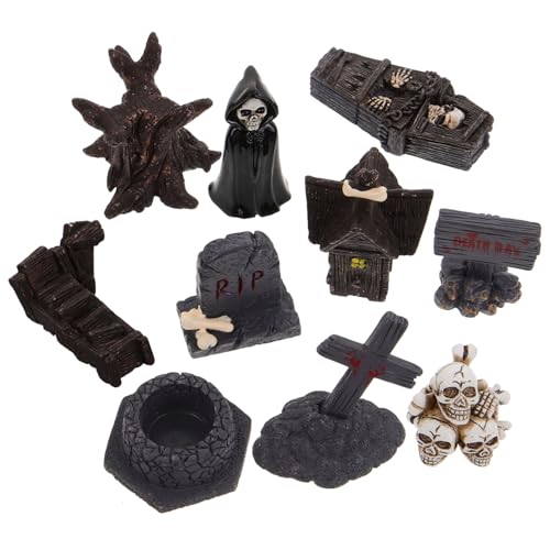 ABOOFAN Miniaturen 10st Halloween-Kugeln Halloween- -zubehör Halloween-stehdekorationen Halloween Miniaturfiguren Kreative Halloween-Dekoration -Dinge Halloween-miniaturbausatz Harz von ABOOFAN