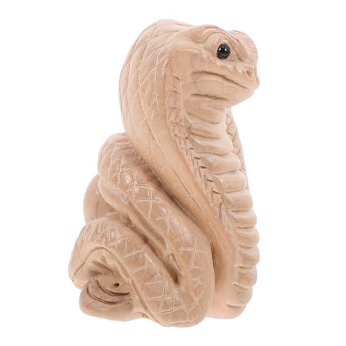 ABOOFAN Ornamente Gefälschtes Schlangenmodell Drachenfigur Tierstatue Ausgestopft Frosch Lebensechtes Schlangenmodell Miniatur Schlangenfigur Elefantendekor China Hölzern Khaki von ABOOFAN