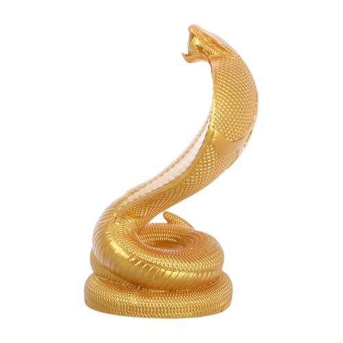 ABOOFAN Schlangen-Ornamente Aquarium-meerjungfrau-Ornament Jahr Der Schlangendekoration Schlangenstatue Aus Messing Gelenkschlange Tierschmuck Aus Metall Toilettentrophäe Golden Harz von ABOOFAN