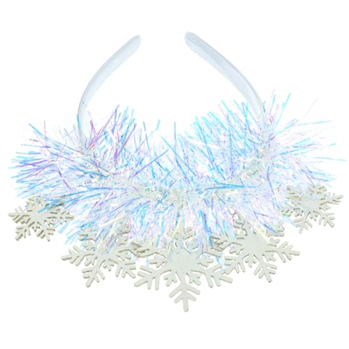 ABOOFAN Stirnbänder Haarband Haaraufsätze Weihnachts Stirnband Für Party Schneeflocken Haarreifen Damen Stirnband Niedliches Stirnband Weihnachtsparty Stirnband Haar Accessoires von ABOOFAN