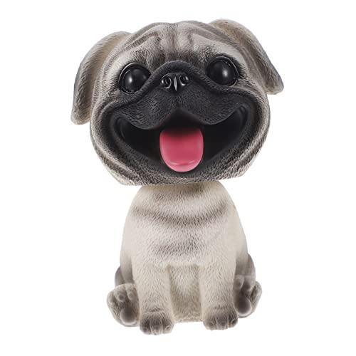 ABOOFAN Wackelkopf Hund Dekoration Für Auto Niedliche Pug Figur Als Kuchenverzierung Lustiges Hund Ornament Für Armaturenbrett Und Wohnraum Resin Hundeschmuck von ABOOFAN