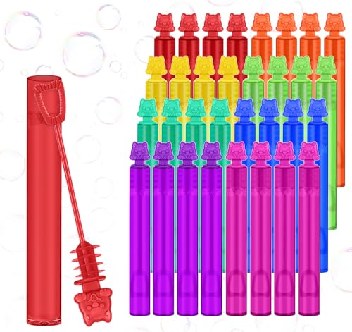 ABSOFINE 32 x Seifenblasen,Hunde Bunte Kinder Geburtstag Party seifenblasen mini, 4 Welpe Design seifenblasen kinder für Jungen und Mädchen (8 Farben) von ABSOFINE