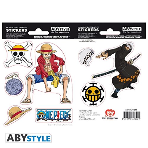 ABYstyle - ONE PIECE - Stickers - 16x11cm - Luffy & Law von ABYSTYLE