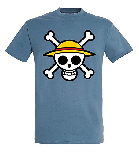 ABYstyle abystyleabytex058 gd-m Abysse One Piece Skull mit Karte kurzen Ärmeln Mann Basic T-Shirt (mittel) von ABYSTYLE