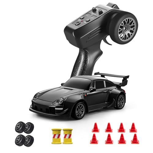 ACAMMZAR Drift Auto Ferngesteuertes mit Gyro, 1:43 Mini RC Drift Car Vollproportional, 18KM/H 4WD RC Auto mit LED-Leuchten, 30 Minuten Spielzeit, für Erwachsene und Kinder, Schwarz ACAMMZAR Drift Auto Ferngesteuertes mit Gyro, 1:43 Mini RC Drift Car Vollproportional, 18KM/H 4WD RC Auto mit LED-Leuchten, 30 Minuten Spielzeit, für Erwachsene und Kinder, Schwarz von ACAMMZAR