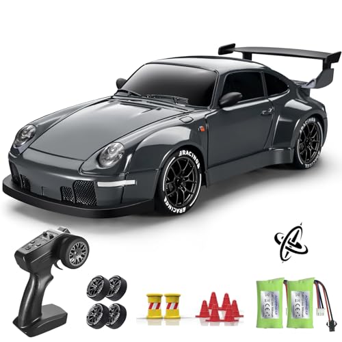 ACAMMZAR Ferngesteuertes Auto Drift mit Gyro, 1:24 25KM/H Vollproportional RC Drift Cars, 4WD RC Auto mit LED-Leuchten, 50 Minuten Spielzeit, für Erwachsene und Kinder, Grau ACAMMZAR Ferngesteuertes Auto Drift mit Gyro, 1:24 25KM/H Vollproportional RC Drift Cars, 4WD RC Auto mit LED-Leuchten, 50 Minuten Spielzeit, für Erwachsene und Kinder, Grau von ACAMMZAR