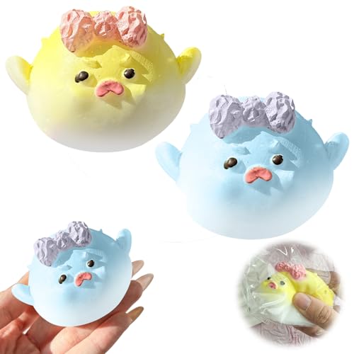 2 Stück Fufu Squishy Toy, Squishy Anti Stress Spielzeug, Soft Squeeze Stressabbau Squishies, Squishy Klebrig Spielzeug Stress Spielzeug, für Kinder und Erwachsene Geschenk von ACAREY