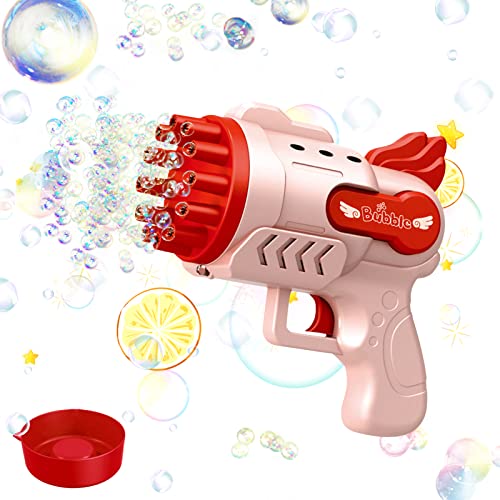 Seifenblasenmaschine für Kinder, Seifenblasenpistole Bubble Machine Bubble Gun Hochzeitsdeko Seifenblasen Hochzeit Blasenmaschine Blasenspielzeug Geschenk für Kinder,Geburtstag, Party (Rosa) von ACAREY