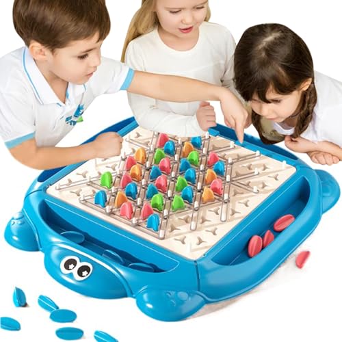 Triggle Spiel, lustiges Triggle Game, Interaktives Steckspiel, Triggle-Gummiband-Spiel, Strategie-Steckbrettspiel für Familienfeiern mit Kindern und Erwachsenen, Klassische Desktop-Brettspiele (Blau) von ACAREY