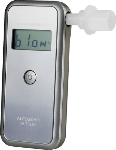 ACE AL7000 Alkoholtester Silber 0 bis 4 ‰ auswechselbarer Sensor, inkl. Display von ACE