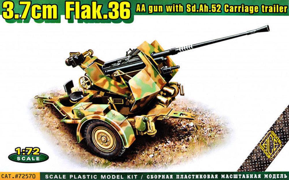 Flak.36A  3.7cm. AA gun with Sd.Ah.52 carriage trailer von ACE