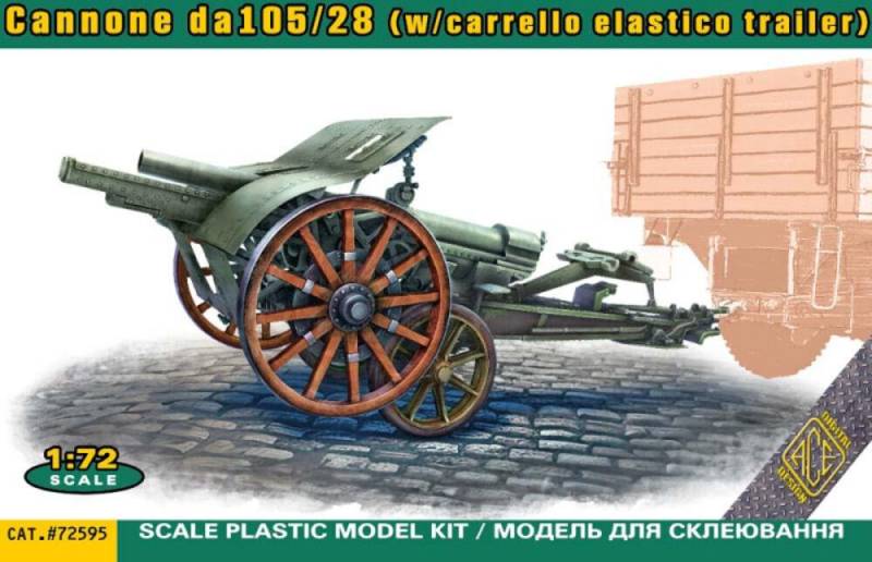 Italian 105/28 field cannon with trailer von ACE