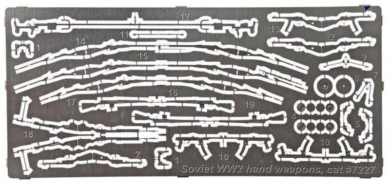 Photoetched set Soviet WWII hand weapons von ACE