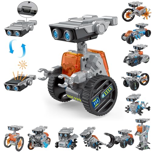 ACELIFE Solar Roboter, 12 in 1 STEM Spielzeug für Kinder im Alter von 8-12, Building Toy mit Solarpanel und Batterie, Educational Engineering Robots Weihnachten Geschenke Spielzeug für Jungen Mädchen von ACELIFE