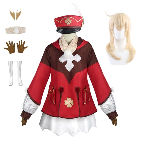 ACEMOOW Klee cosplay anime kostüme für frauen full Perücke Bekleidungszubehör anzug spiel kostüm von ACEMOOW