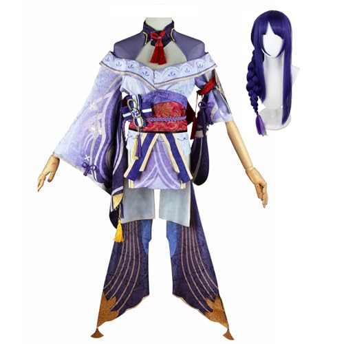 ACEMOOW Raiden Shogun cosplay anime kostüme für frauen full Perücke Bekleidungszubehör anzug spiel kostüm von ACEMOOW