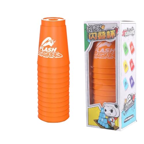 ACMEDE 12 Stück Quick Stacks Cups, Sport Stapelbecher Stacking Stapel Becher Speed Trainingsspiel Challenge Competition Stapeln für Training Schnelle Reaktionsfähigkeit Party (Ohne Netzsack) von ACMEDE