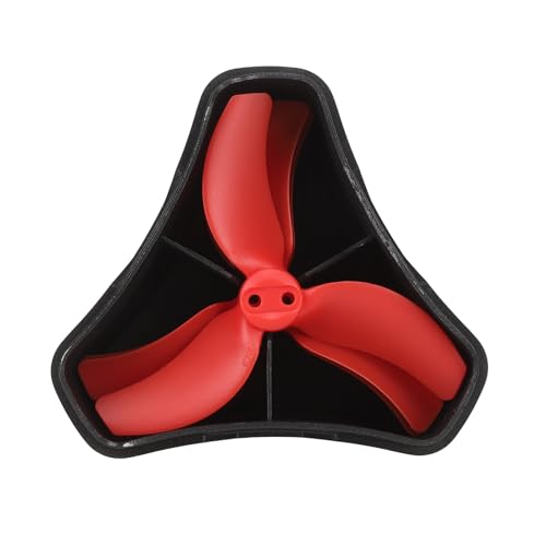 ACOGEDO Drohnenpropeller, Drohnenpropeller, Drohnenblätter mit Aufbewahrungskoffer, 2 Paar FPV-Drohnenpropeller, Leichte 3-Blatt-RC-Drohnenpropeller für Avata 2 3032S FPV-Drohne (Rot) von ACOGEDO