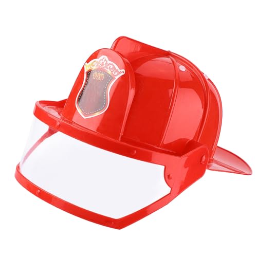 ACOGEDO Feuerwehrmann-Hut, 5 Stück, Feuerwehrmann-Hut für, Schutzhelm, Feuerwehrmann, Cosplay-Spielzeug-Set, Helm, Feuerlöscher, Gegensprechanlage, Axt-Schraubenschlüssel von ACOGEDO