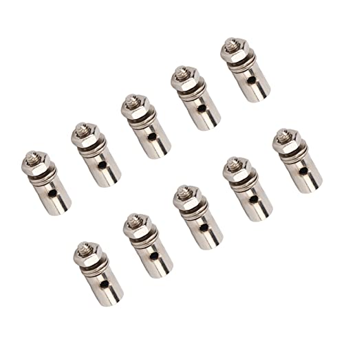 ACOGEDO Verstellbarer Servo-Schubstangenanschluss, Verbindungsstopper, Edelstahl, 10 Stück/Set, 1,3 Mm, für Steuerflächen von Modellflugzeugen von ACOGEDO