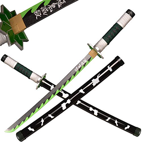 ACTASITEMS Japanisches Anime Cosplay Requisit Dämonentöter Holzschwert - 78cm, Katana-Shinazugawa Sanemi von ACTASITEMS