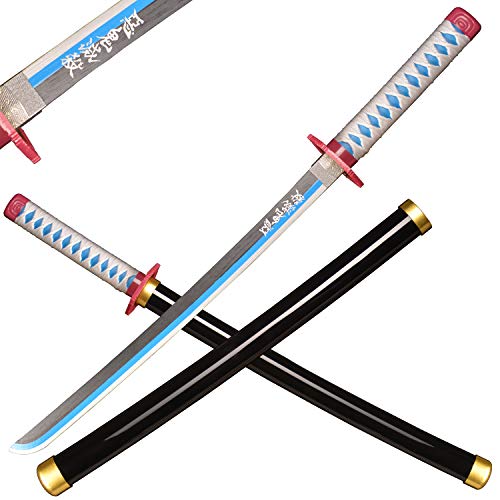 ACTASITEMS Japanisches Anime Cosplay Requisit Dämonentöter Holzschwert - 78cm, Katana-Tomioka Giyuu von ACTASITEMS