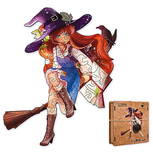 ACTIVE PUZZLES Aurelia Hexenholzpuzzle mit Teilen in verschiedenen Designs, 22 x 27 cm, 50 Teile von ACTIVE PUZZLES