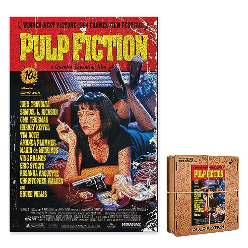 ACTIVE PUZZLES - Filmplakatpuzzle | Erwachsene | Holzpuzzles, Lasergeschnitten, Nachhaltig und Umweltfreundlich, Hochwertige Verarbeitung (Pulp Fiction) von ACTIVE PUZZLES