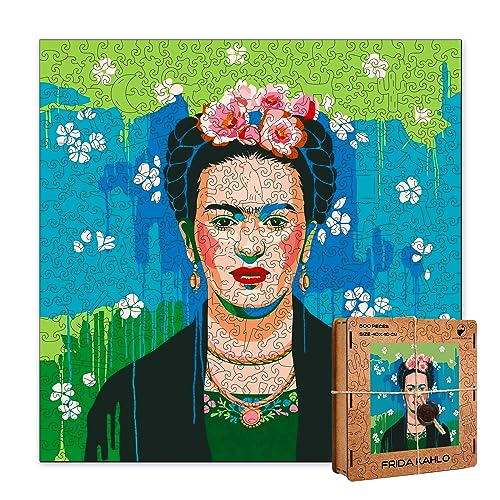 ACTIVE PUZZLES Frida Kahlo Puzzle 40 x 40 cm 500 Teile mit einzigartigen und verschiedenen Formen von ACTIVE PUZZLES