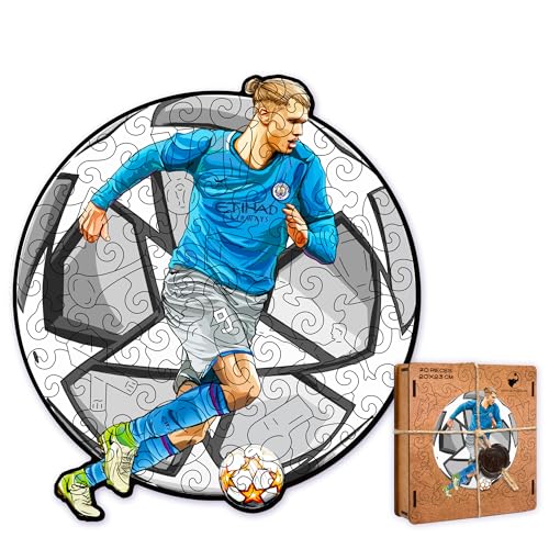 ACTIVE PUZZLES - Sportpuzzles | Kinder & Jugendliche | Holzpuzzles, Lasergeschnitten, Nachhaltig und Umweltfreundlich, Hochwertige Verarbeitung (Fußball Star E H) von ACTIVE PUZZLES