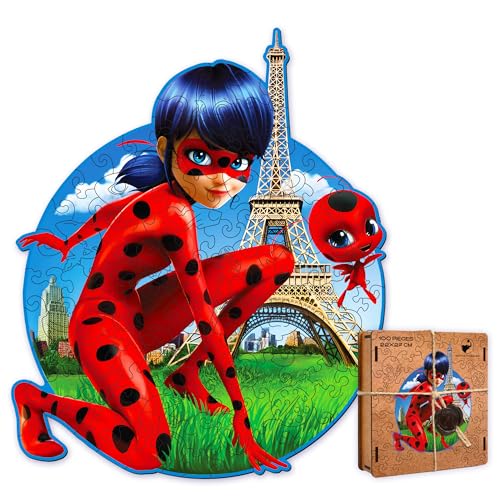 ACTIVE PUZZLES - Zeichentrick Puzzles | Kinder & Jugendliche | Holzpuzzles, Lasergeschnitten, Nachhaltig und Umweltfreundlich, Hochwertige Verarbeitung (Lady Bug) von ACTIVE PUZZLES