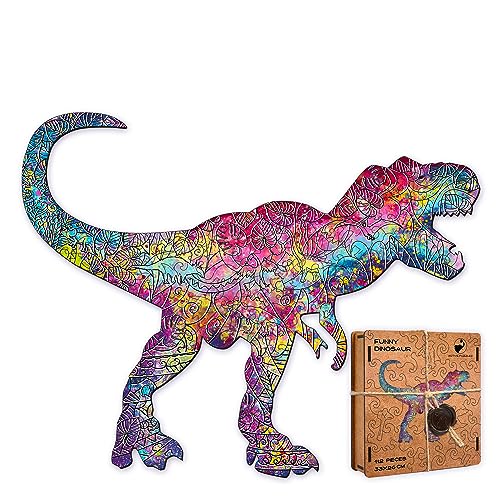 Active Puzzles Dinosaurierpuzzle, 33 x 26 cm, 112 Teile, für Kinder, Holzpuzzle mit Drachen und Dinosauriern, lasergeschnitten, nachhaltig und umweltfreundlich, hochwertige Verarbeitung von ACTIVE PUZZLES