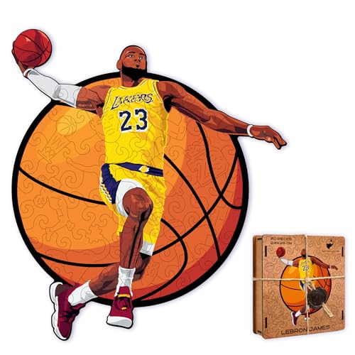 ACTIVE PUZZLES - Sportpuzzles | Kinder & Jugendliche | Holzpuzzles, Lasergeschnitten, Nachhaltig und Umweltfreundlich, Hochwertige Verarbeitung (Basketball Star L J) von ACTIVE PUZZLES