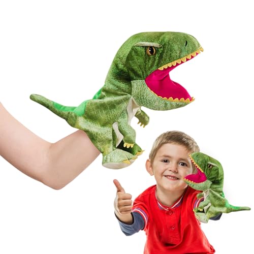 ACTOYS Handpuppen, Handpuppe Dinosaurier, Dino Kuscheltier Dino, Handpuppen für Kinder Dinosaurier, Plüschtier, Dinosaurier Kuscheltier, Dinosaurier Spielzeug, Weihnachten Ostern Geschenke von ACTOYS