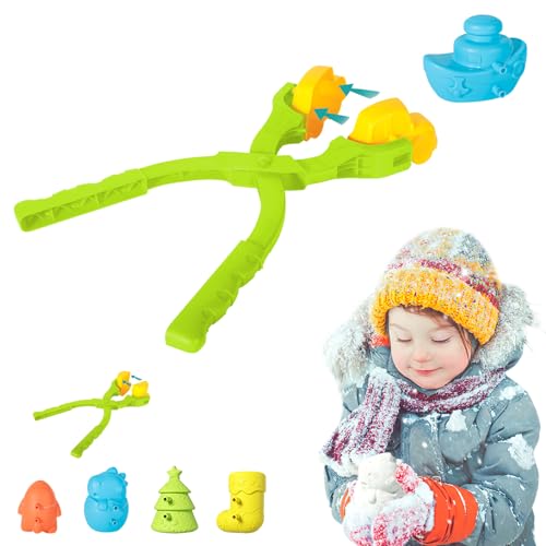 Schneeball Clip, ACTOYS Schneeball Werkzeug Clip, Schneeball Maker, Schneeball Zange, Schneeball Former, Sandball Schneeball Clip, Kunststoff Sandball Schneeball Clip für Kinder Spielen Schnee von ACTOYS