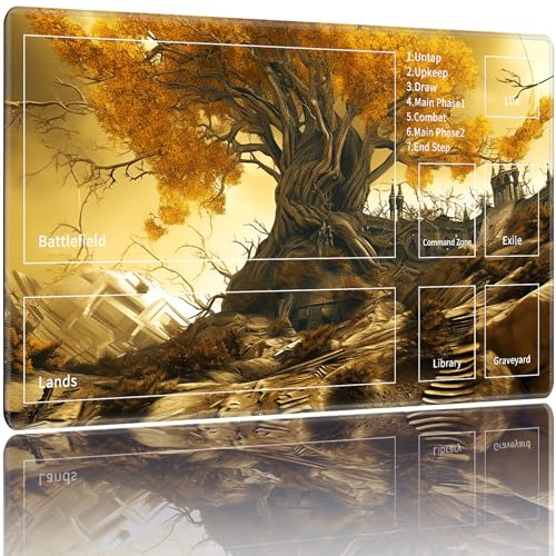 ACWDMKH MTG Spielmatten für Magic The Gathering-Spielmatte, Spielmatte für MTG TCG, 61 x 35,6 cm, Brettspiel, Kartenspiel, Sammelkartenspiel, Spielmatte mit Zonen und Aufbewahrungstasche, Mauspad, von ACWDMKH