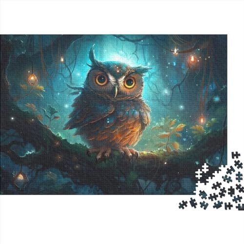 1000 Teile Holzpuzzle für Erwachsene, 1000 Teile Tier-Eulen-Vogel-Puzzle für Erwachsene, Geschenke, 75x50cm von ADASTE