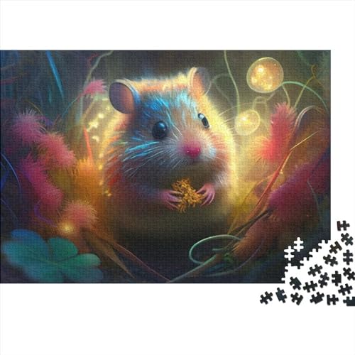 1000 Teile Puzzle für Jungen und Mädchen, Standard-Puzzles, Tier-Hamster-Puzzles, Familienspiele, 75x50cm von ADASTE