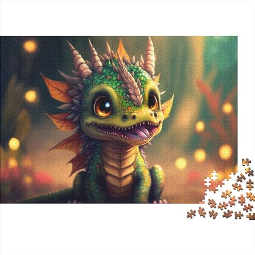 Baby-Drachen-Puzzle, 1000 Teile, Holzpuzzle für Erwachsene und Kinder ab 12 Jahren, Denksport-Puzzle für Erwachsene, 75x50cm von ADASTE