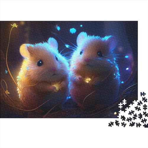 Puzzles für Erwachsene, Tier-Hamster, 1000-teiliges Holzpuzzle, Holzpuzzle für Teenager und Kinder, 75x50cm von ADASTE