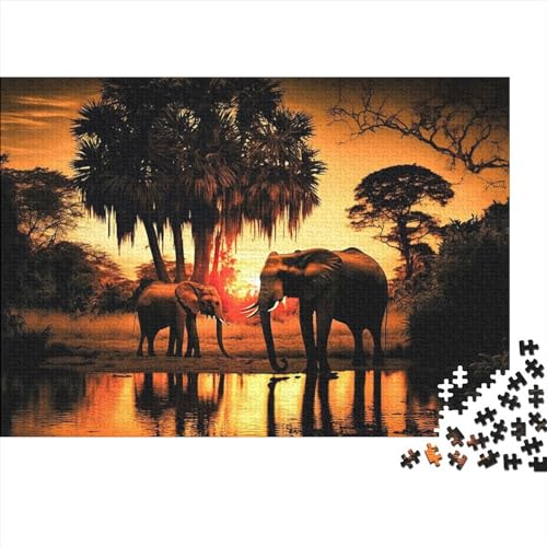 Tier-Elefant-Puzzle, 1000 Teile, für Erwachsene, Puzzle für Erwachsene, 1000 Teile, Lernspiele, Puzzle 75x50cm von ADASTE