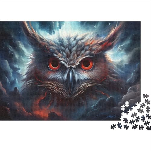 Tier-Eulen-Vogel-Puzzle mit 1000 Teilen für Erwachsene–Puzzles, Teenager-Geschenke–Holzpuzzles–Entspannungspuzzlespiele–Denksport-Puzzle (Größe 75x50 cm) von ADASTE