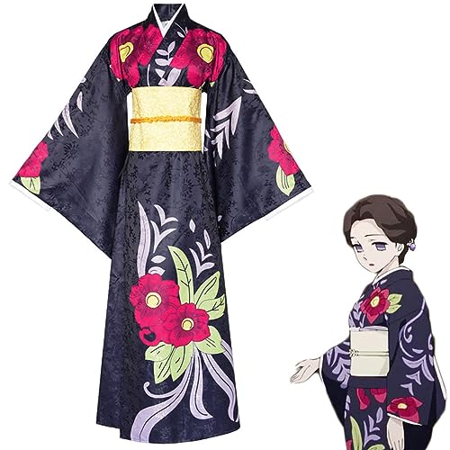ADAira Anime Tamayo Cosplay Kostüm Frauen Kimono Kleid Komplettset Halloween Outfit,XL-Set ADAira Anime Tamayo Cosplay Kostüm Frauen Kimono Kleid Komplettset Halloween Outfit,XL-Set von ADAira